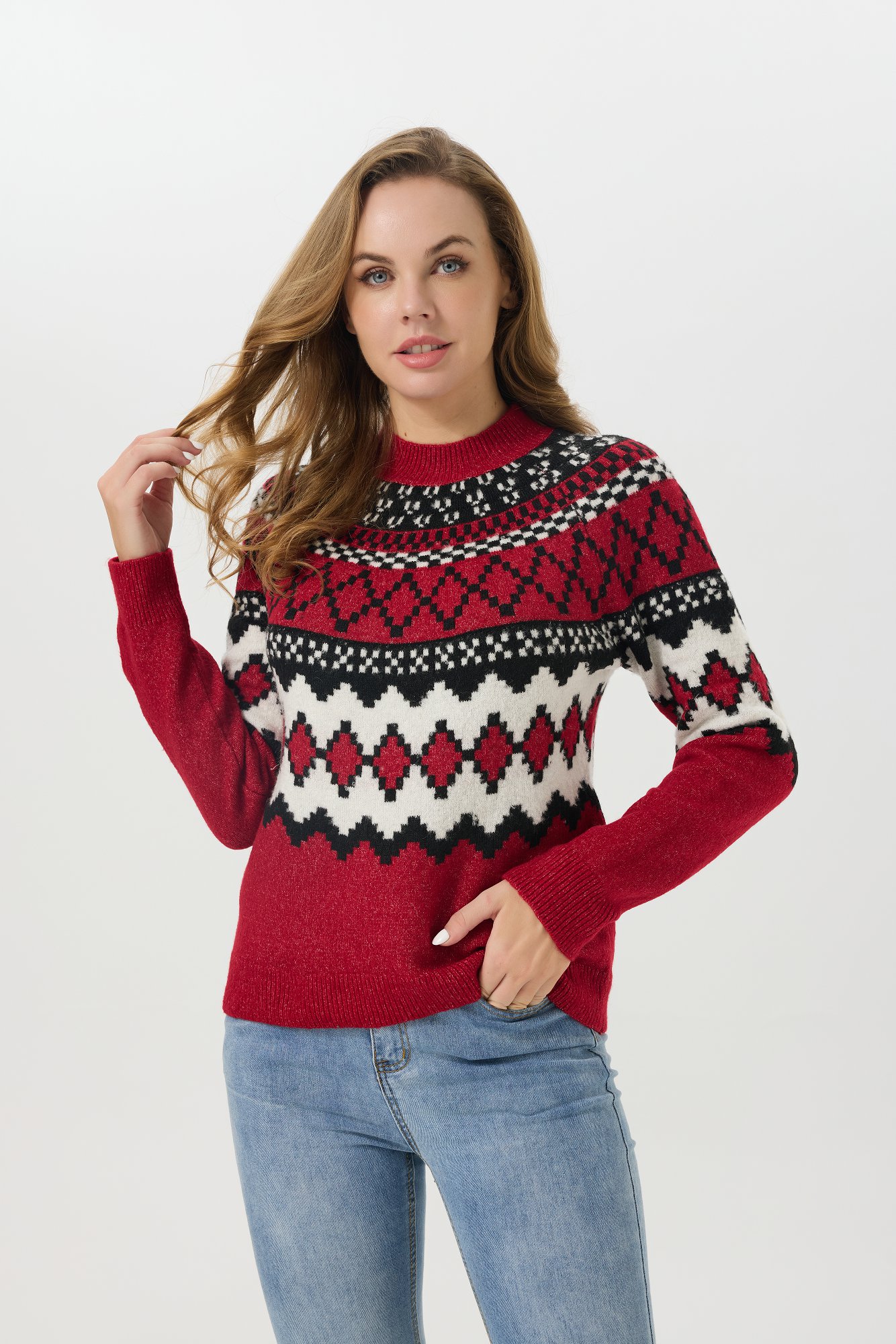 Alpine yoke crew sweater