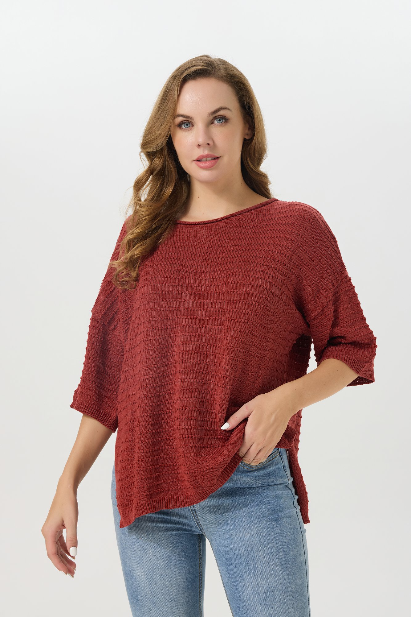 Sundown open-knit boat-neck sweater